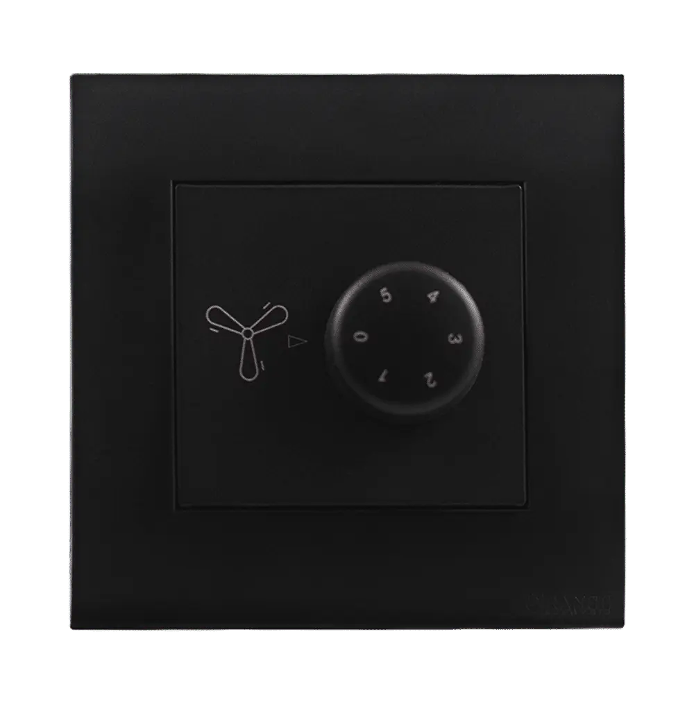 Orange Akoya Black Five Step Hum Free Fan Controller