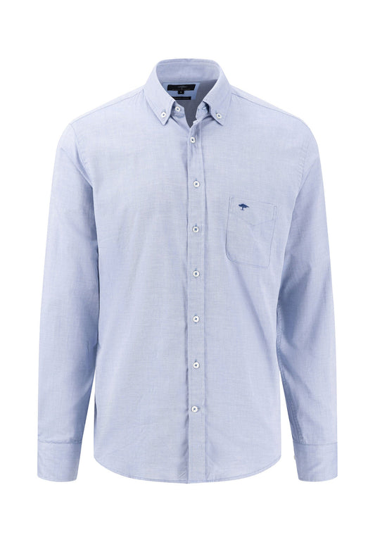 FYNCH-HATTON Two-Tone Twill Shirt, White –