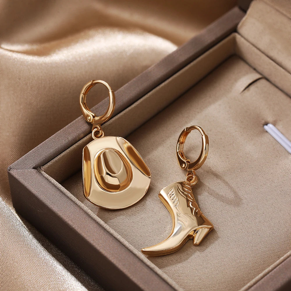 Gold-plated Cowboy Hat Charm