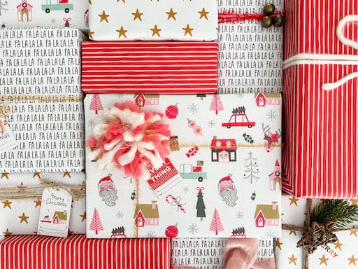 FA LA LA Christmas Wrapping Paper - Single Roll – Trim & Twine