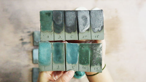 How To Make Ceramic Glaze Test Tiles: With a Minimal Portion of the Ma –  Saori M Stoneware