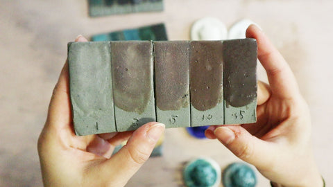 How To Make Ceramic Glaze Test Tiles: With a Minimal Portion of the Ma –  Saori M Stoneware