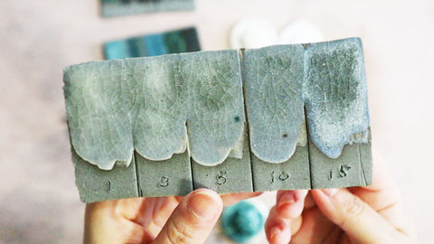 How To Make Ceramic Glaze Test Tiles: With a Minimal Portion of the Ma –  Saori M Stoneware