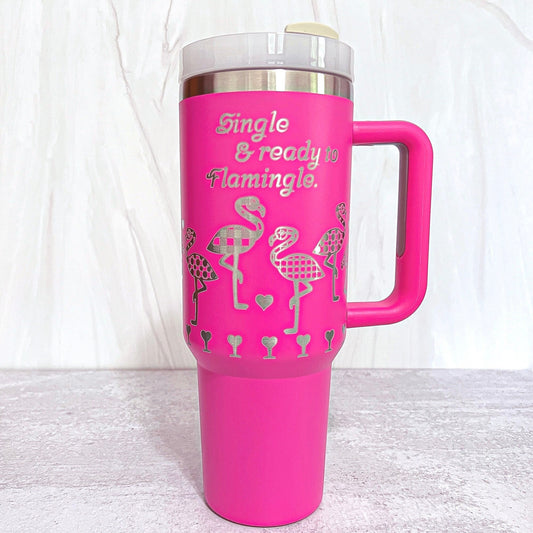 Pink Dusk Made to Order-Laser Engraved 40oz Quencher Tumbler-Full Wr