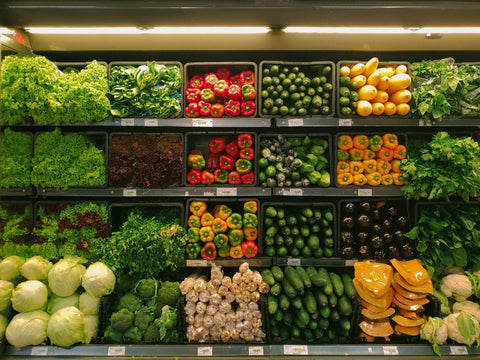 Picture of vegetables at grocery store.