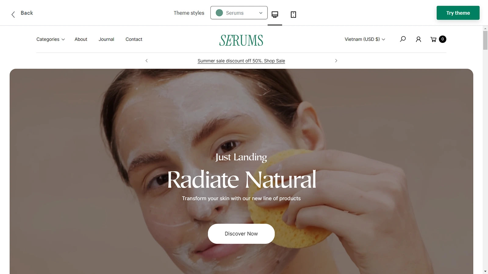 Agile theme - Serums