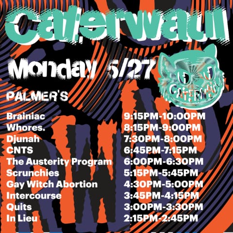 Caterwaul 2024 schedule for Monday May 27 featuring Djunah
