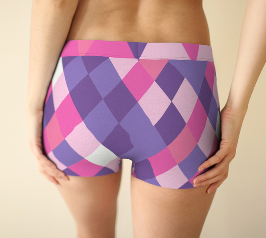 Boy Shorts Underwear Panties for Women Pink Stripes – SunrayStoreCreations