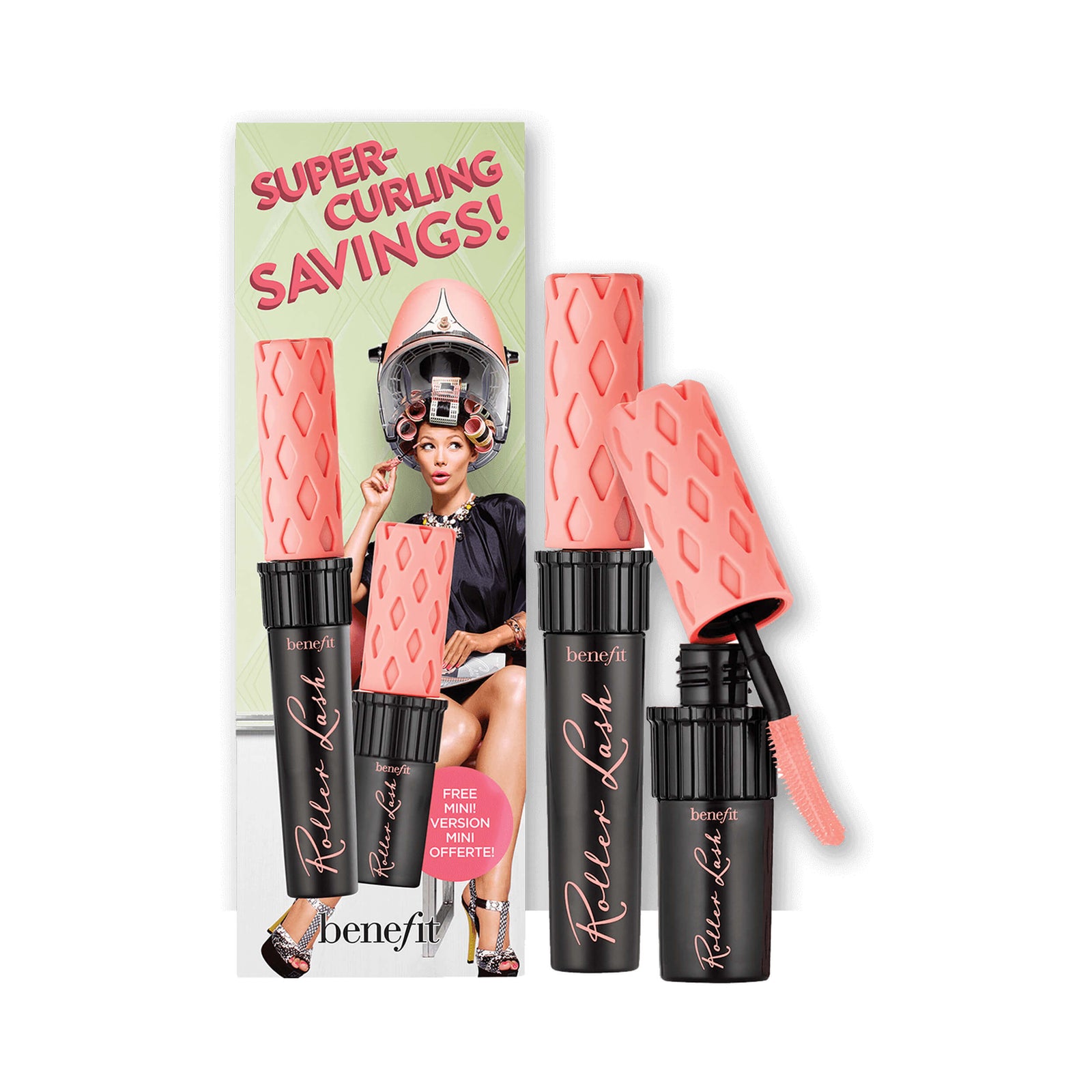 Benefit набор туши для ресниц super-Curling savings. Benefit тушь для ресниц Roller Lash (Mini) в подарочной упаковке.