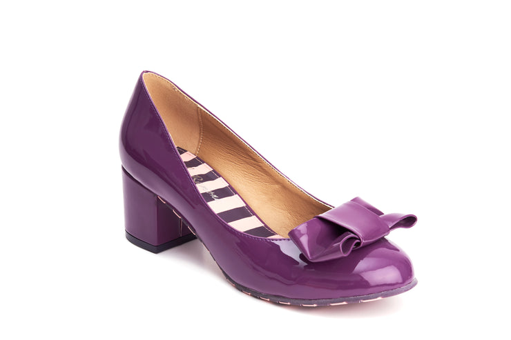 Patent Purple Blockheel Lola Ramona 