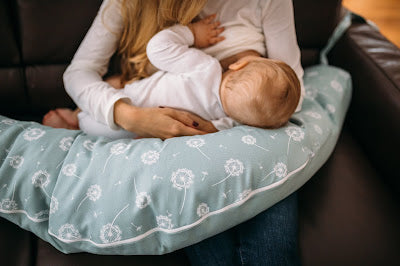 MIMUSELINA Cojin Lactancia Bebe - Almohada Embarazada Dormir, Cojín para  Dar el Pecho o Dormir Durante Embarazo - Desenfundable, Relleno de Fibra