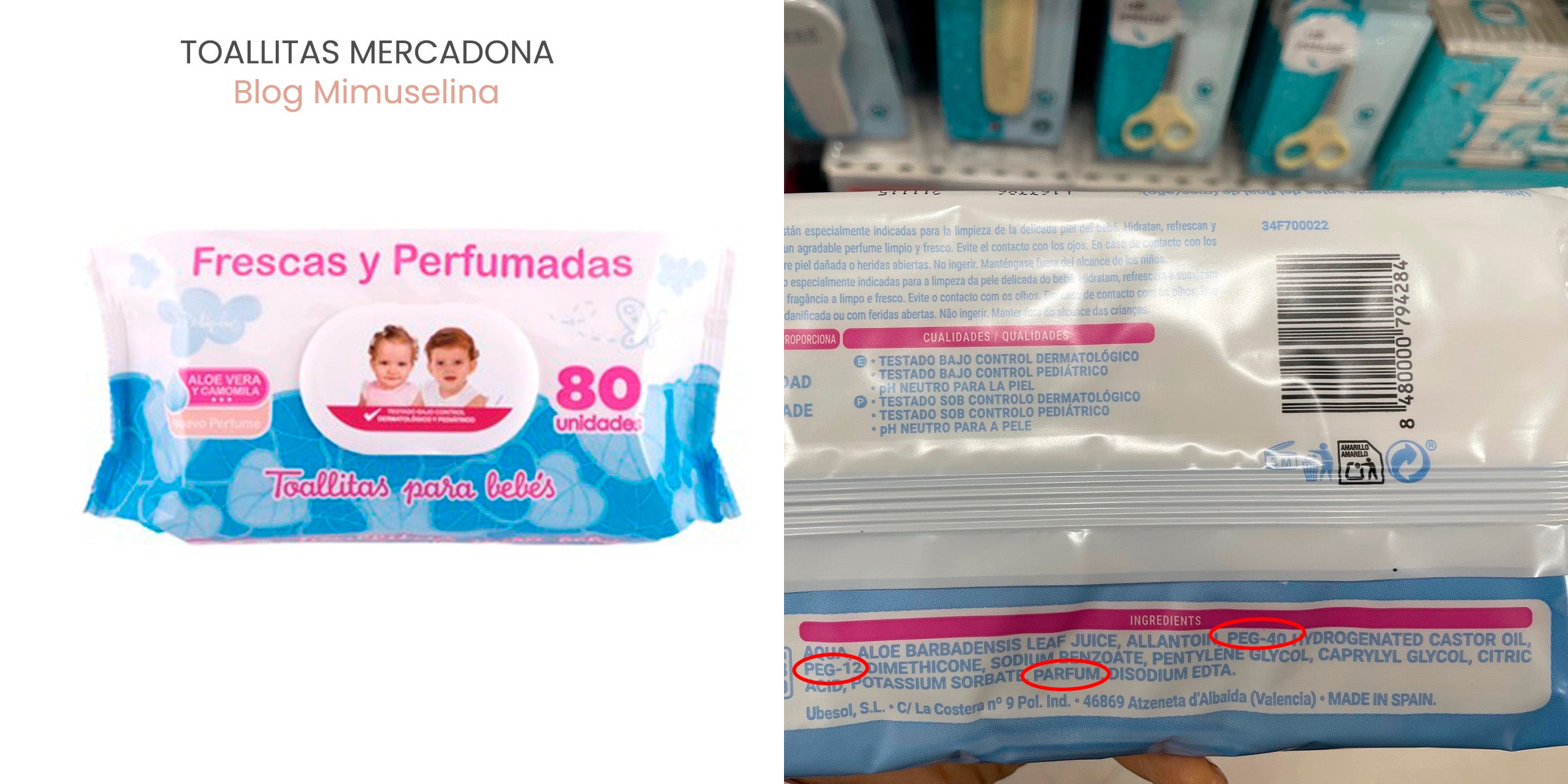 Toallitas húmedas biodegradables para bebé Natur Aqua paquete 60 unidades ·  SALUSTAR · Supermercado El Corte Inglés El Corte Inglés