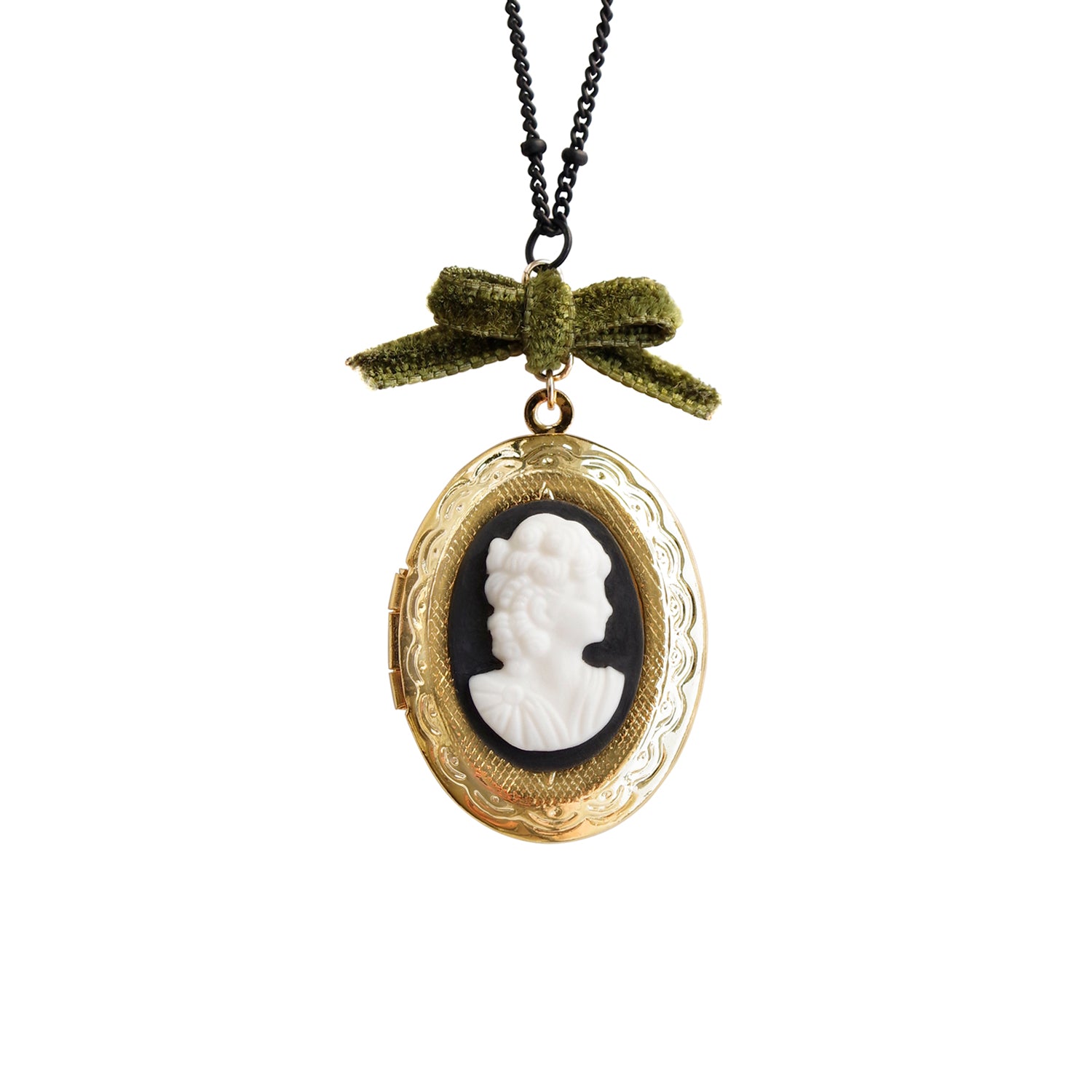 DOWNTON ABBEY OVAL CAMEO LOCKET NECKLACE - ShopperBoard