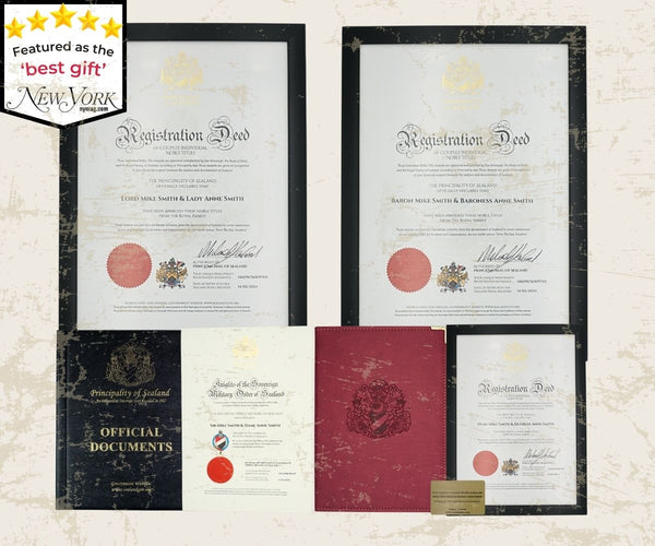 An Invitation to Celebrate Love with Sealand's Couples Noble Titles