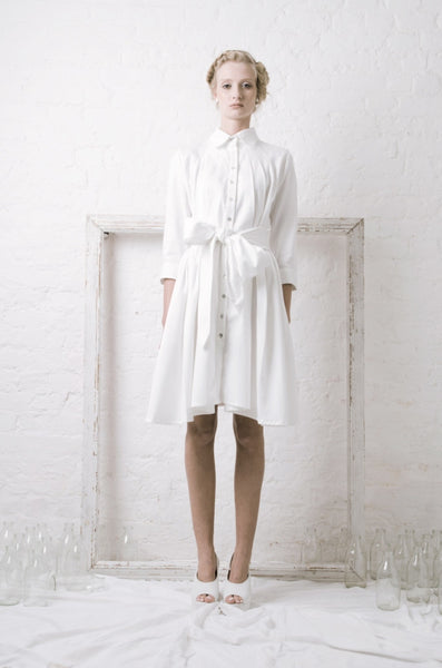 white shirt dress belt