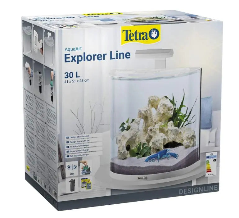 ACUARIO TETRA AQUAART LED EXPLORER LINE 30 BLANCO