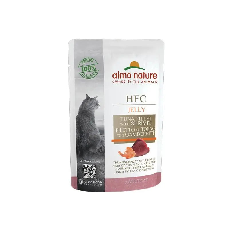 ALMO NATURE CAT HFC POUCHE 55GR FILETE DE ATUN Y GAMBAS