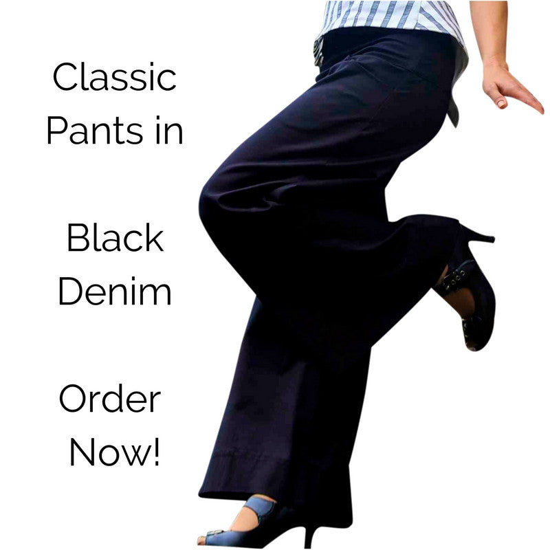 Most Comfortable Dress Pants Stretch Black Denim Cotton Classic