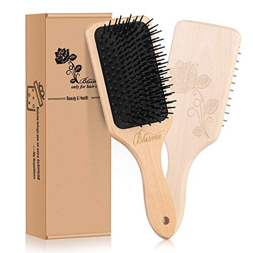 Boar Bristle Hair Brush - Porcupine Style - Mixed Bristle Natural Wooden  Hairbrush for Thick Hair - For Women with Long, Thick Hair : :  Health & Personal Care