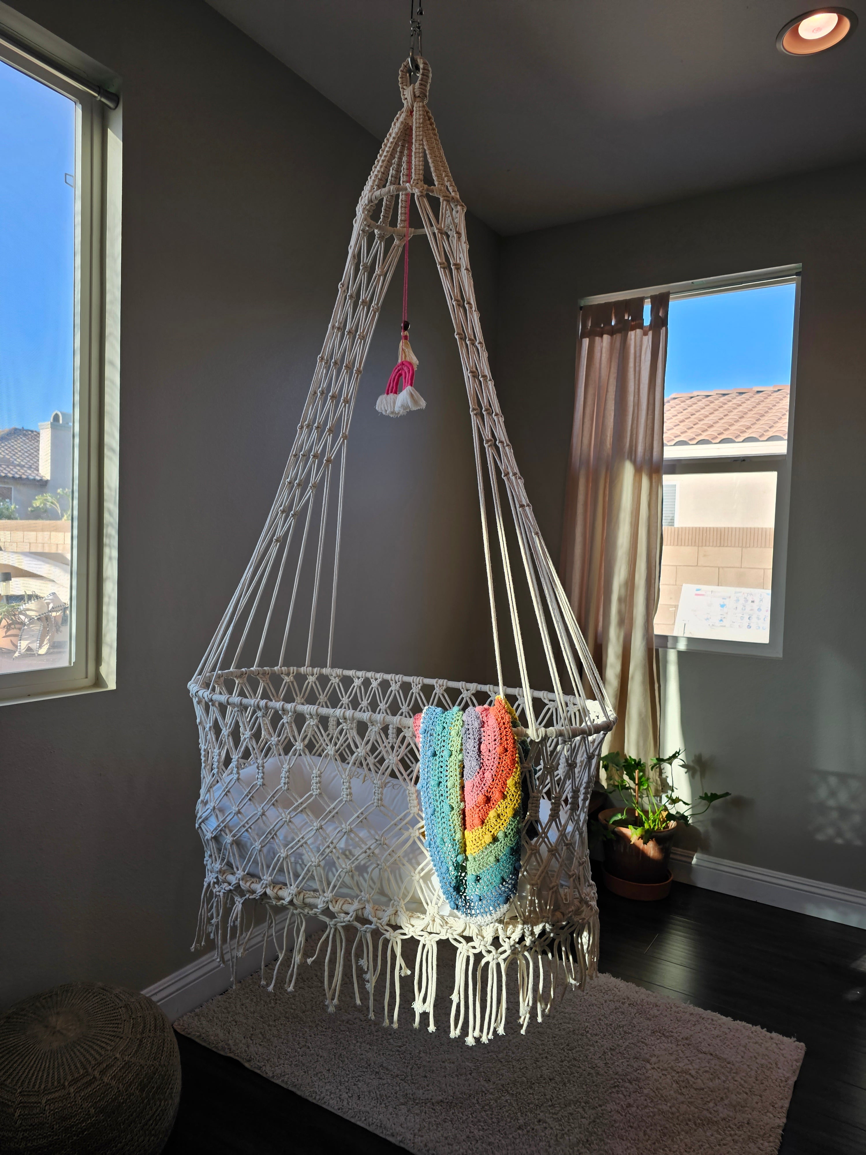 Macrame baby Crib Nest