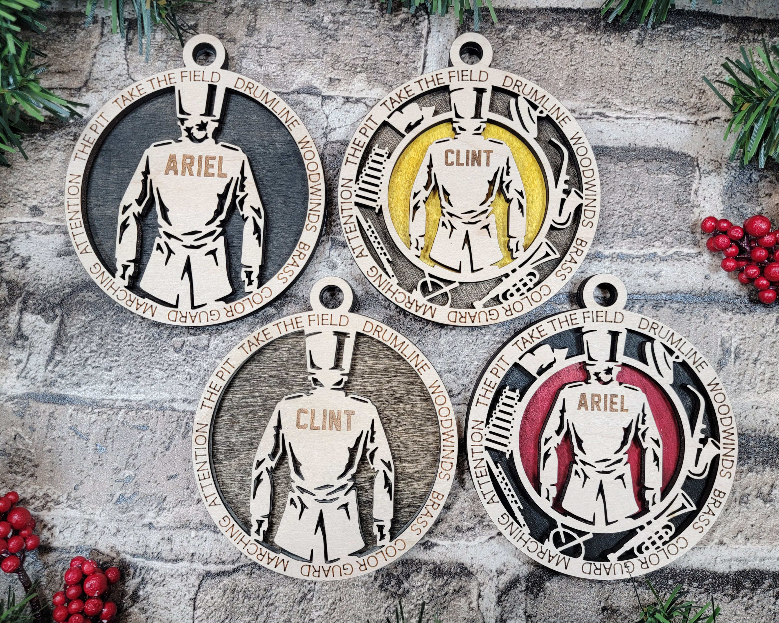 Female Marching Band Ornament Personalized
