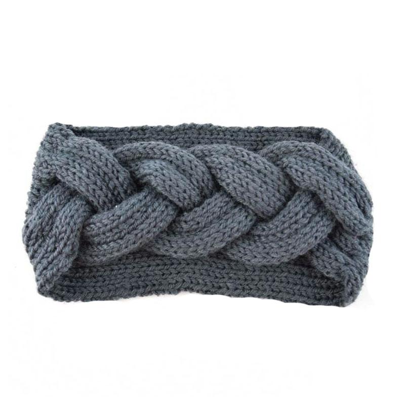 Women's braided wool hairband, Helga model