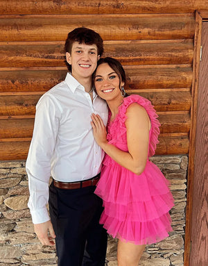 Aimishang Homecoming Dress A-Line Tulle Ruffle Tiered - Aimishang Dresses Wholesale