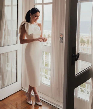 Aimishang Dress Wholesale Women Sleeveless Elegant Evening Party Gown Formal Dress With Bow - Aimishang Dresses Wholesale