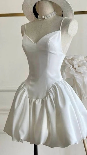 Aimishang Dress Wholesale Simple A line Short Birthday Dress Satin Straps Homecoming Dress Simple Party Dress - Aimishang Dresses Wholesale