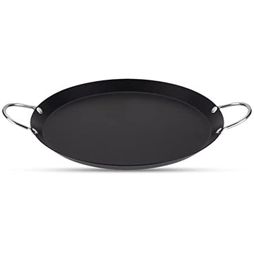 Alpine Cuisine Nonstick Oval Comal 17.5x8-Inch - Black Carbon Steel  Tortilla Comal with Single Handle - Durable, Heavy Duty Comal for Cooking 
