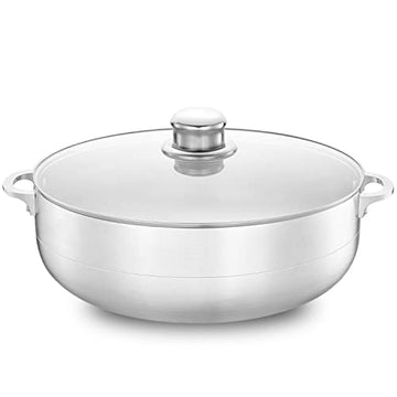 Alpine Cuisine 3.5-Quart Gourmet Aluminum Caldero Stock Pot, Cooking D