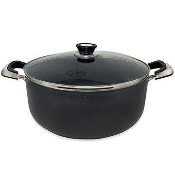 Alpine Cuisine 4 Quart Non-stick Stock Pot with Tempered Glass Lid and