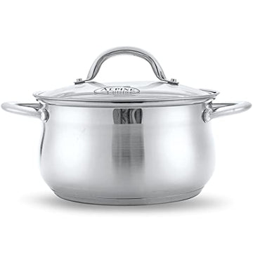 Alpine Cuisine Stainless Steel Dutch Oven with Lid & Easy Cool Handle, Food  Grade Stainless Steel Heavy Duty, Commercial Grade Healthy Cookware