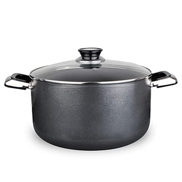 Black Enamel Coated Caldero - Aluminum Dutch Oven ·