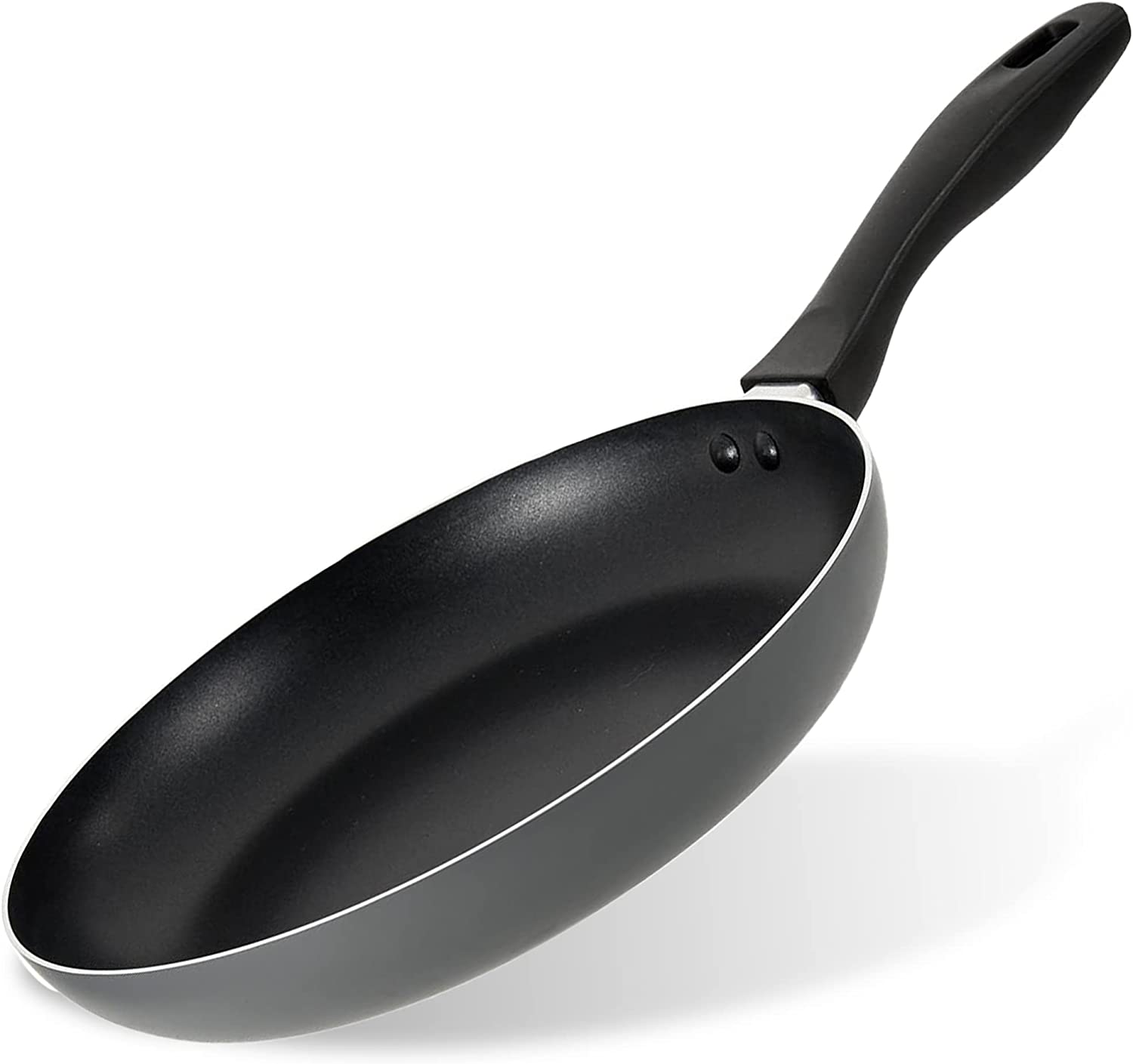 Alpine Cuisine Aluminium Nonstick Coating Frying Pan Gray 8in with Ergonomic Bakelite Handle & Healthy Cooking Pan, Ideal for Family, Durable & Evenly Heated, Heavy Duty & Dishwasher Safe