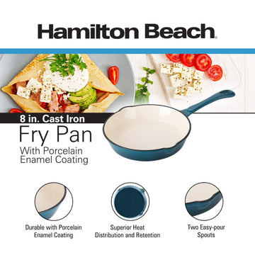 Hamilton Beach Saute Pan Aluminum 11-Inch Nonstick Marble Coating, Woo