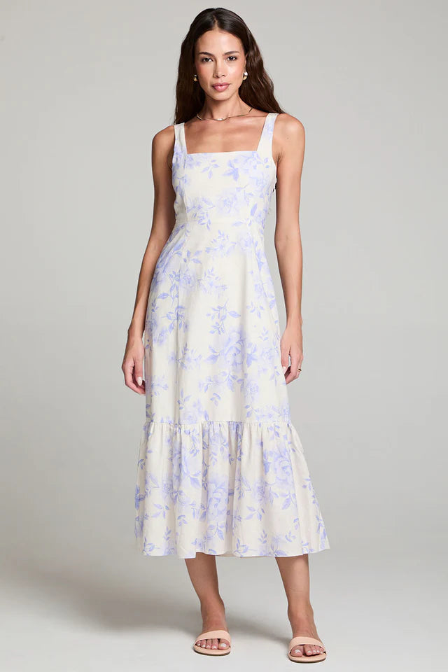 Lilth Midi Dress in bluebell front view