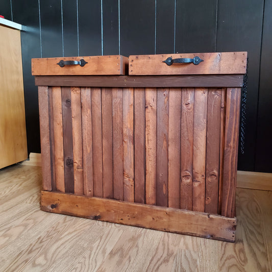 13 Gallon Rustic Wood Trash Can – Trashy Mikes