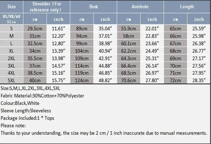 size chart of The Chic Tank Slim Fit - pridevoyageshop.com - gay men’s gym tank tops, mesh tank tops and activewear