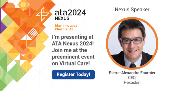 Hexoskin's CEO Pierre-Alexandre Fournier ATA 2024 conference presentation flyer