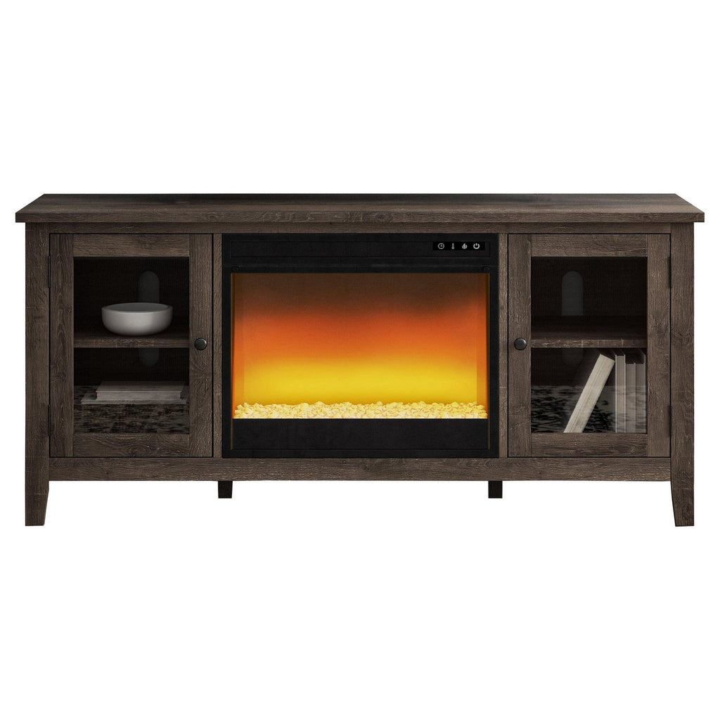  American TV Lift Gabinete - Mueble de TV con chimenea de valle  moderno hecho a mano (mueble de TV de 60 : Hogar y Cocina