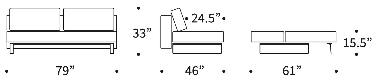 Movie Night armless dimensions