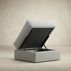 Nest storage ottoman open