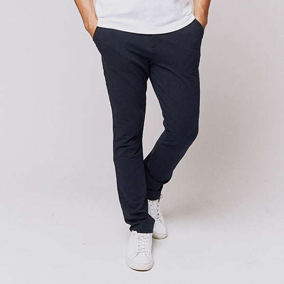 Navy Everywear Stretch Chino Knit Pants – Sweat Tailor