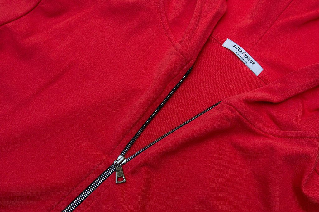 Red Everywear Stretch Zip Hoodie – Sweat Tailor