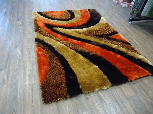 orange rug area brown shag plush addiction bedroom