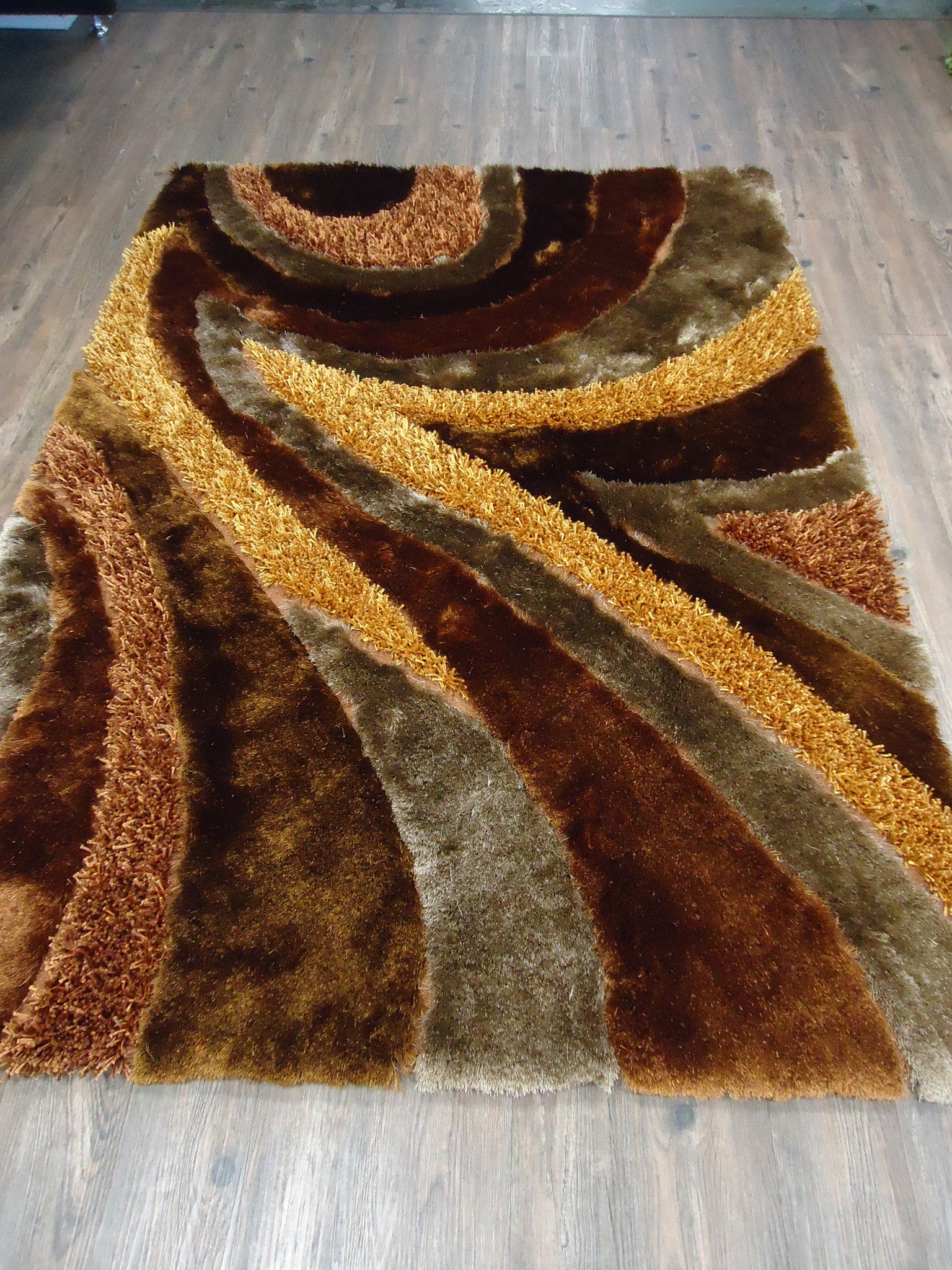 Shaggy Hand tufted Brown Area Rug Rug Addiction