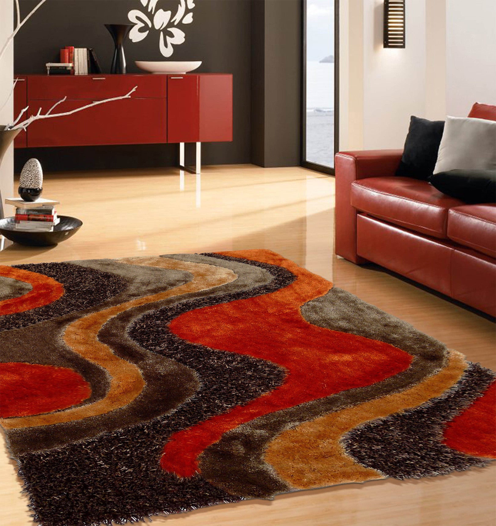 red brown rug