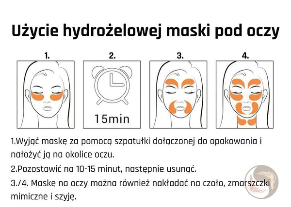 Użycie hydrożelowej maski pod oczy