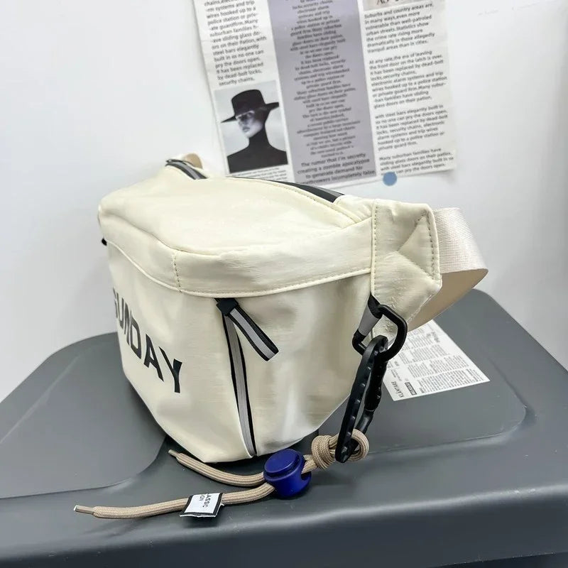 Sac banane grande taille blanc